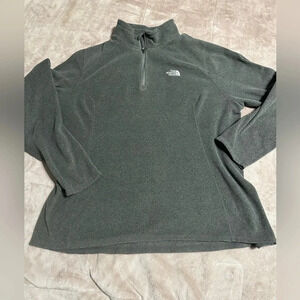 The North Face Grey Fleece 1/4 Zip Pullover Women’s Size XL